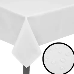 5 pöytäliinaa valkoinen 130 x 130 cm - FinePRICE Sale