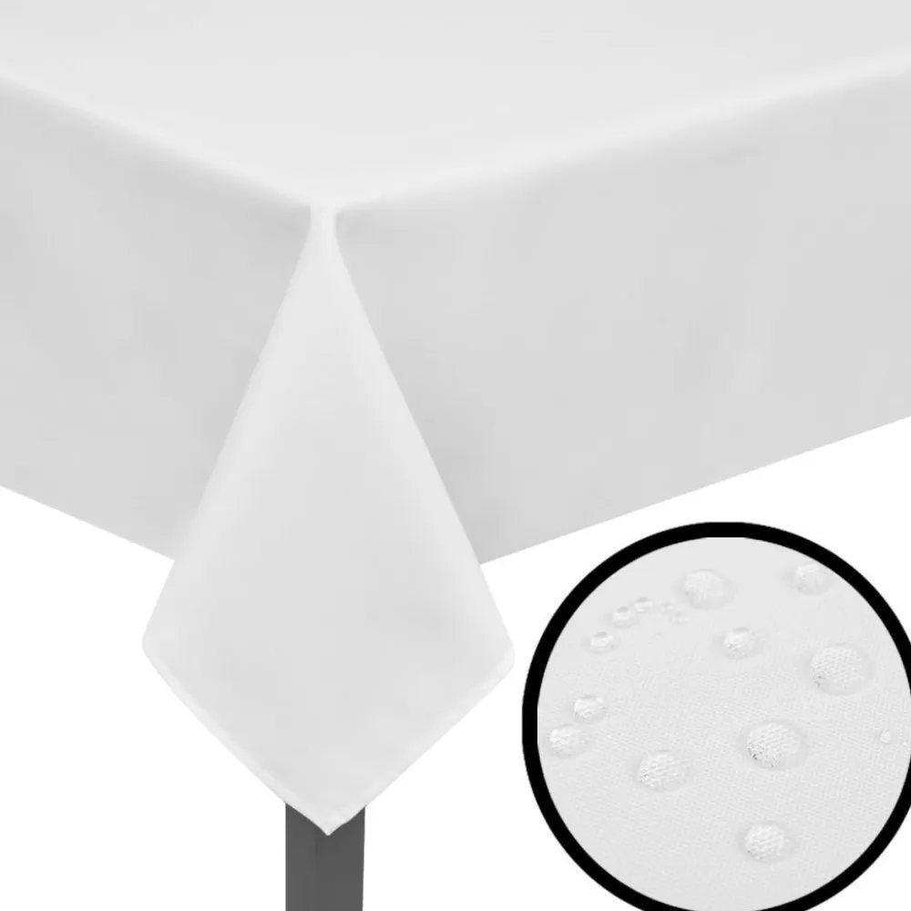 5 pöytäliinaa valkoinen 130 x 130 cm - FinePRICE Sale