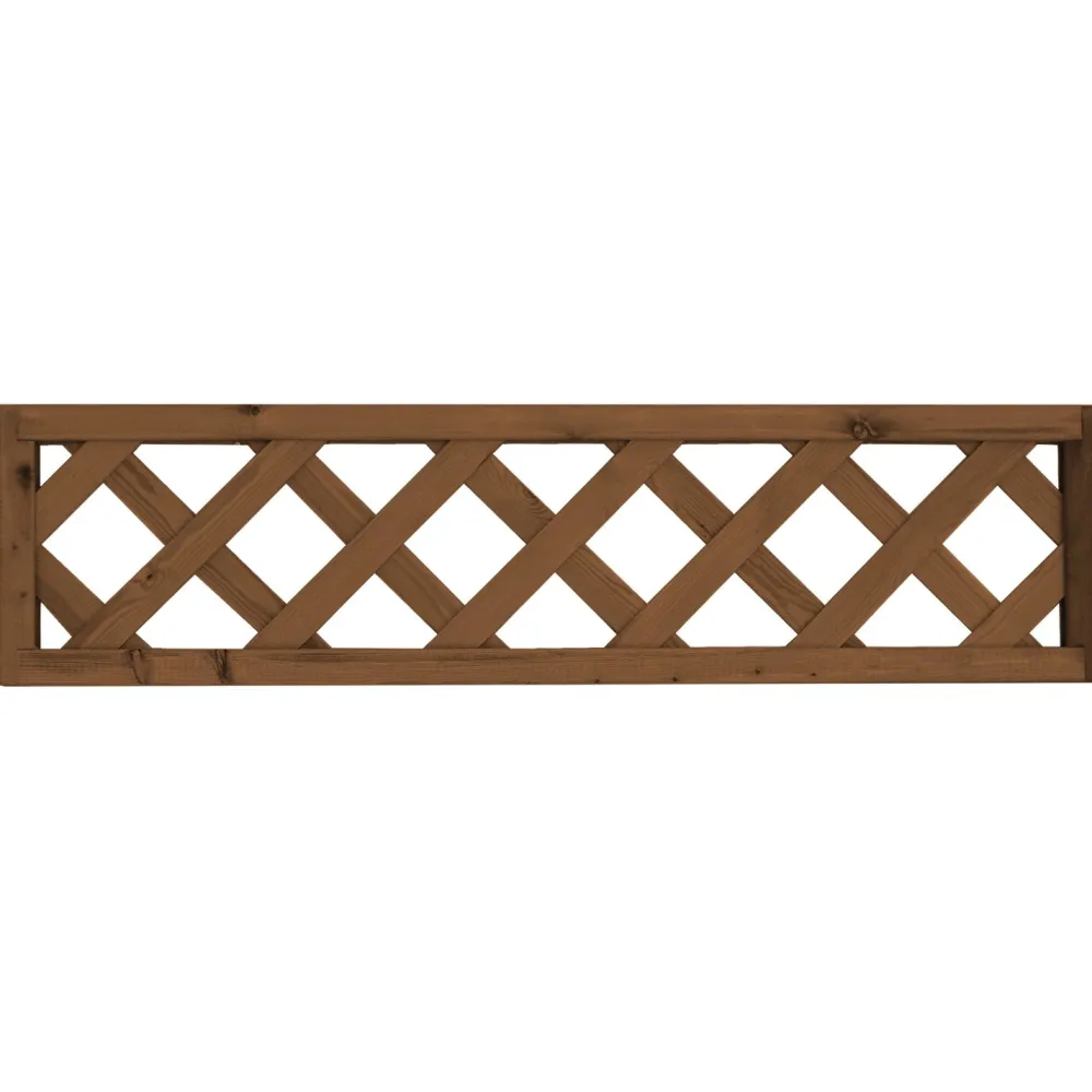 Tammiston puu Aitaelementti Lehto A08R 1200x300 mm vinoristikko ruskea Outlet