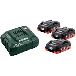 Metabo Akku ja laturi 18V 3x4,0 Ah LiHD ASC 30-36V New