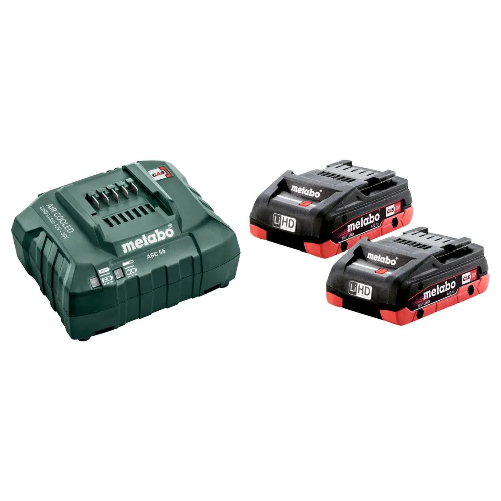 Metabo Akku ja laturi 18V 2xLiHD 4,0 Ah Outlet