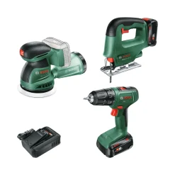 Bosch Power Tools Akkukonesarja Bosch DIY EasyDrill 18V-40 + EasySaw 18V-70 + EasyOrbit 18V-10 2x2,5 Ah akuilla Sale