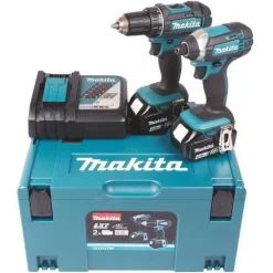 Akkukonesarja LXT DDF482+DTD152 18V 2x4,0 Ah akuilla + Makpac - Makita Sale