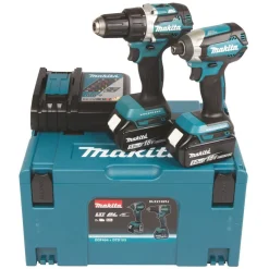 Akkukonesarja LXT DDF484+DTD153 18V 2x5,0 Ah akuilla + Makpac - Makita