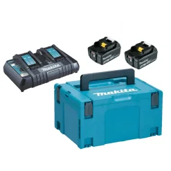 Makita Akkupaketti LXT 18V PowerPack 2x5,0 Ah ja DC18RD + Makpac Outlet