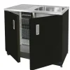 Allaskaappi VTB 10, 900x1000x600mm, musta/rst - Vilan Stainless Outlet