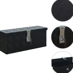 Alumiinilaatikko 485x140x200mm musta - FinePRICE New