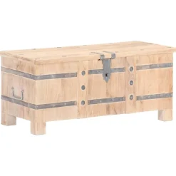 FinePRICE Arkkupöytä 90x40x40cm täysi akaasiapuu Outlet