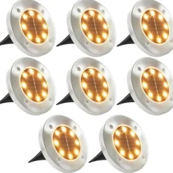 FinePRICE Aurinkoenergia maavalaisimet 8 kpl led lämmin valkoinen Online