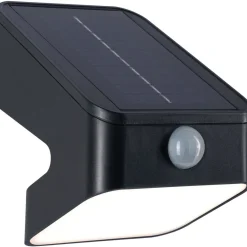 Paulmann Aurinkokennoseinävalaisin Lesly 113x126mm USB-ladattava hämäräohjattu liiketunnistin IR IP65 3000K 5.5W 400lm antrasiitti New
