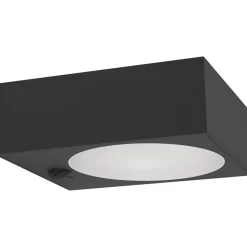 Aurinkokennoseinävalaisin tunnistimella Darfano, IP54, 4000K, alas, musta - Eglo Clearance