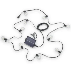 Trio Aurinkokennovaloketju Mood Hybrid 5.7m 10xE27 ladattava hämärätunnistin musta Online