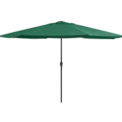 FinePRICE Aurinkovarjo metallirunko 400 cm vihreä