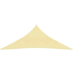 FinePRICE Aurinkovarjo purje HDPE kolmikulmainen 3.6x3.6x3.6 m beige