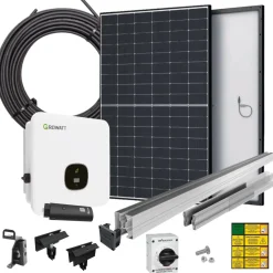 Aurinkovoimala , lukkoponttikatolle, pystyasennus, eri tehoja - Soletek Online