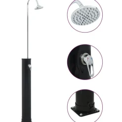 Aurinkovoimasuihku 214 cm 20l musta - FinePRICE Hot