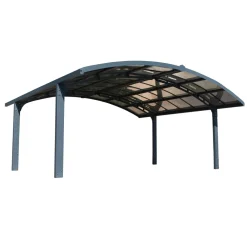 Palram-Canopia Autokatos Arizona Breeze Wings&Arch, 26.9m², kahdelle autolle, tummanharmaa/harmaa New