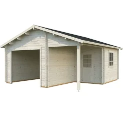 Autotalli Roger ilman ovea 21,9+5,2 m² - Palmako Hot