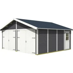 Skan Holz Autotalli Varberg 3 29,9m², eri värejä Harmaa Sale