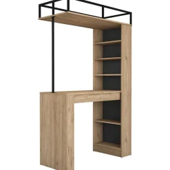 Baaripöytä JA117 - 3173 saksanpähkinä/musta - Linento Furniture Outlet