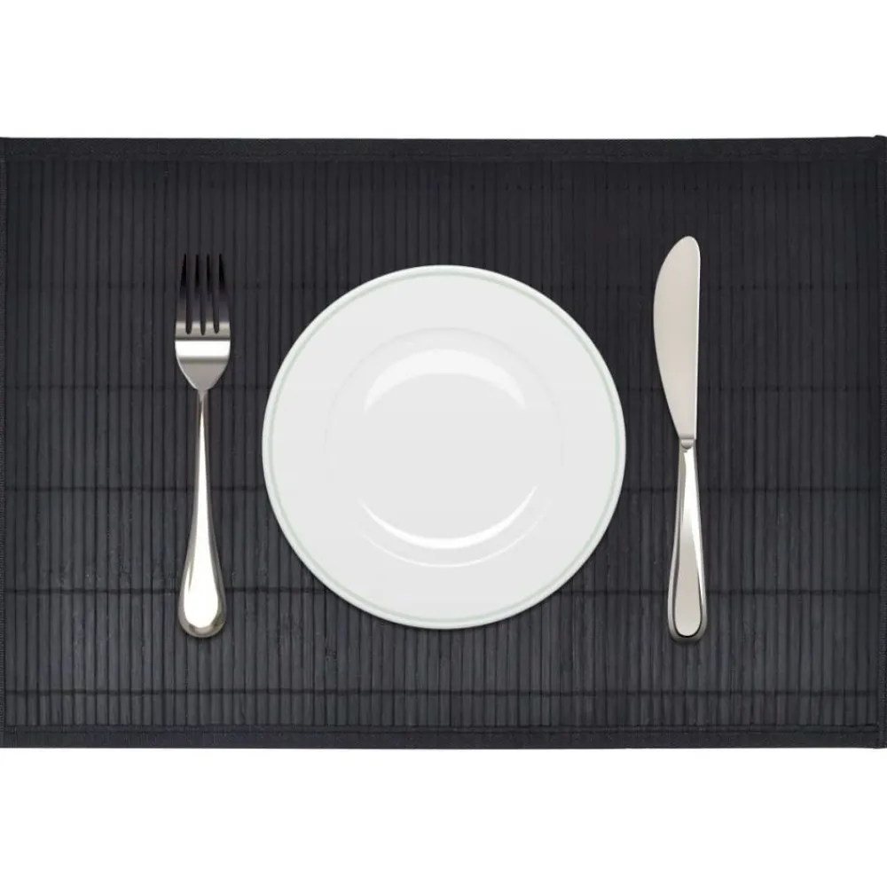 Bambu tabletti 6 kpl 30 x 45 cm musta - FinePRICE Outlet