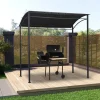 FinePRICE Bbq-huvimaja 215x150x220 cm antrasiitti teräs Hot