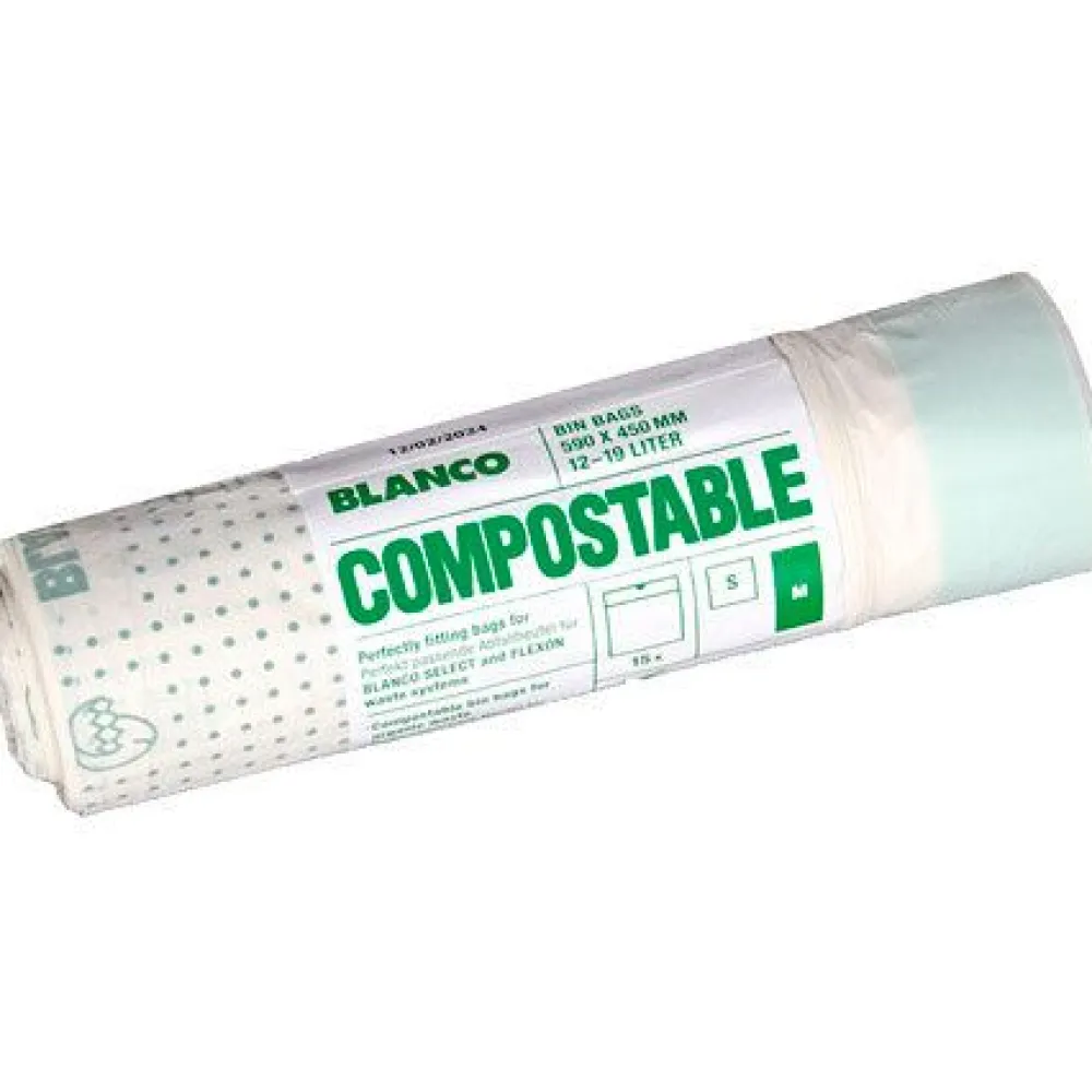 Blanco Biojätepussi Bio M 15-19L, Flexon- ja Select-astioille, 15kpl/rulla