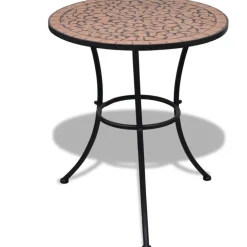 FinePRICE Bistropöytä 60 cm terrakotta mosaiikki Outlet