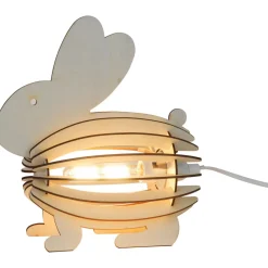 DIY-pöytävalaisin Rabbit 27cm E14 tee-se-itse puu - Heat New