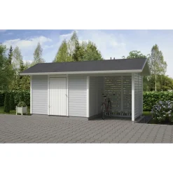 Elementtivarasto E7M 5040x2140 mm 10.79 m² puuvalmis - Timburg New
