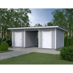 Elementtivarasto E12M 6040x3180 mm 19.2 m² puuvalmis - Timburg Clearance