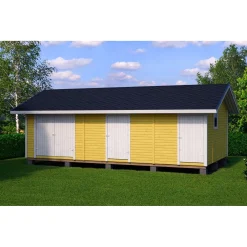 Elementtivarasto E19 8040x4240 mm 34.1 m² puuvalmis - Timburg Discount