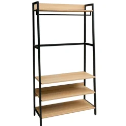 Eteisen hylly Lavinia 84x40x169cm, saarni/musta - Home4you Clearance