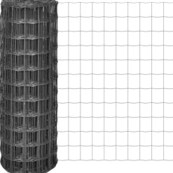 Euro-aita, teräs, 10x1,5 m, harmaa, silmäkoko 77 x 64 mm - FinePRICE Clearance