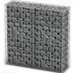 FinePRICE Gabion/kivikori kansilla galvanoitu vaijeri 100x100x30cm Best