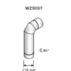 Hormin kulmaputki 90 astetta, RST 115 mm - Harvia Online