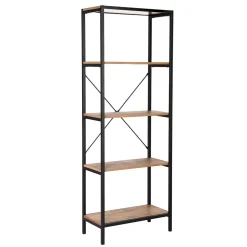 Home4you Hylly Lavina 60x30x165cm, saarni/musta Outlet