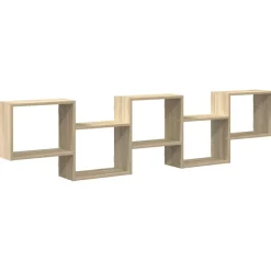 FinePRICE Hylly Wall Cube 5 lokeroa Sonoma Oak Engineered Wood (59997) New