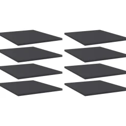 Hyllylevyt 8 kpl harmaa 40x50x1,5 cm lastulevy - FinePRICE Sale