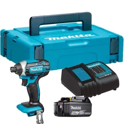 Makita Iskevä akkuruuvinväännin LXT DTD152 165Nm 18V 5,0 Ah akulla + Makpac 1