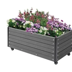 Istutuslaatikko pyörillä 36x90x50 cm komposiitti - Hortus
