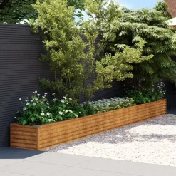 FinePRICE Istutuslaatikko 482x50x36 cm corten-teräs Hot