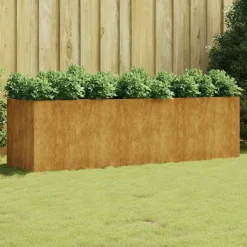 FinePRICE Istutuslaatikko 280x80x80 cm corten-teräs Online