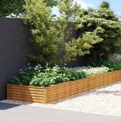 FinePRICE Istutuslaatikko 960x100x36 cm corten-teräs Best