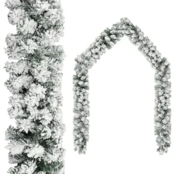 FinePRICE Jouluseppele lumihuurteella, vihreä, 20 m, PVC Sale