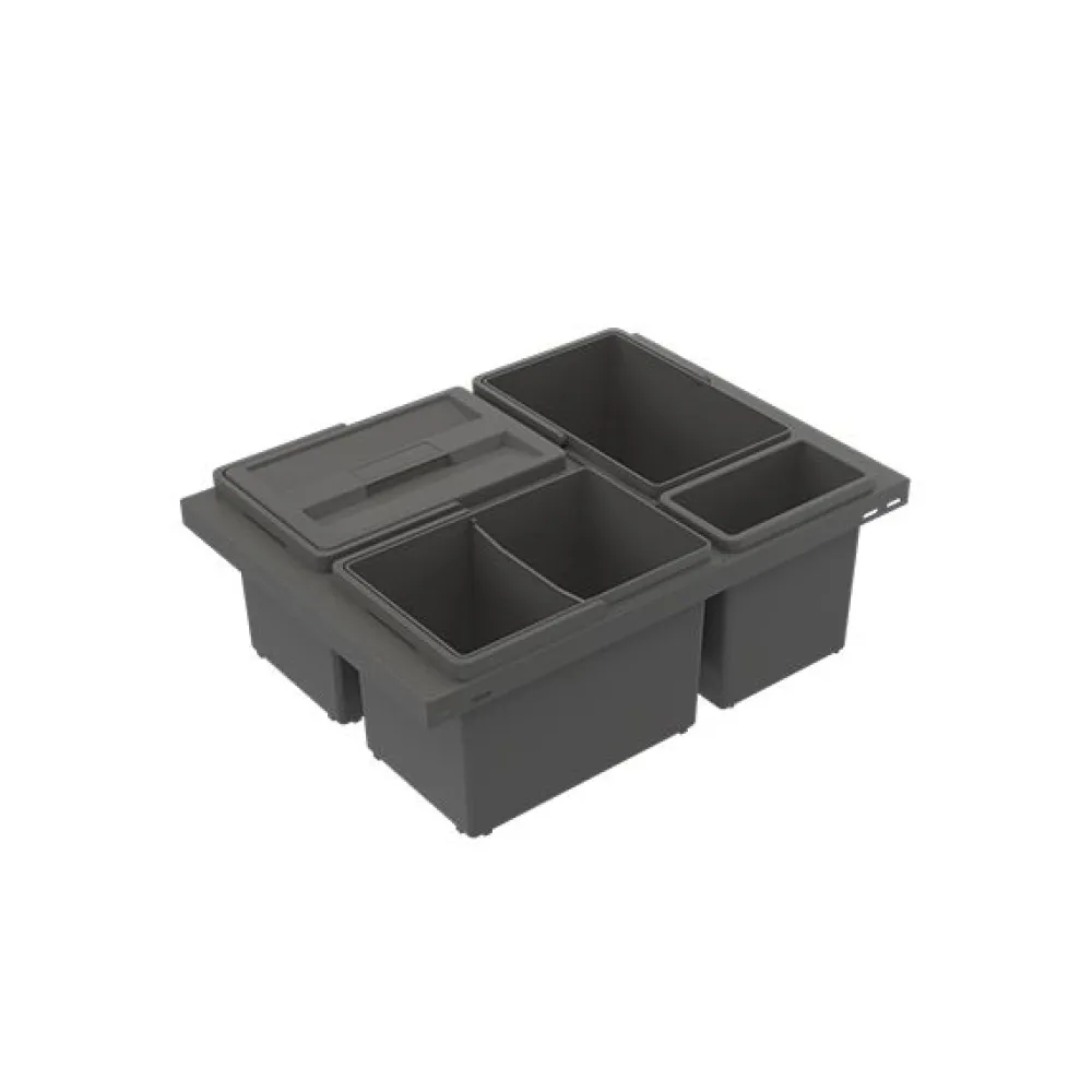 IMA Jätelajittelujärjestelmä Cube Basic Low M60 3x8L + 3L tummanharmaa Clearance