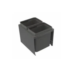Jätelajittelujärjestelmä Cube Compact M40 2x10L tummanharmaa - IMA Sale