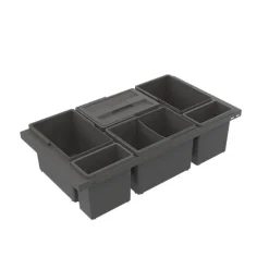 IMA Jätelajittelujärjestelmä Cube Basic Low M80 4x8L + 2x3L tummanharmaa Sale