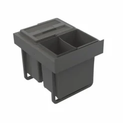 Jätelajitteluvaunu Select Base 2x13L tummanharmaa - IMA