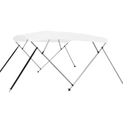 FinePRICE 4-kaarinen bimini-kate valkoinen 243x180x117 cm Outlet